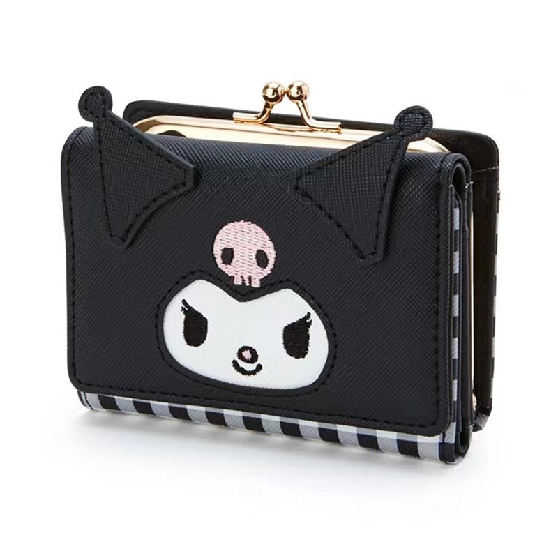 Nueva cartera bonita de dibujos animados de Sanrio Hello Kitty, nueva cartera para mujer, cartera rosa japonesa con corazón de Jade Guigou, cartera con cierre corto, tarjetero