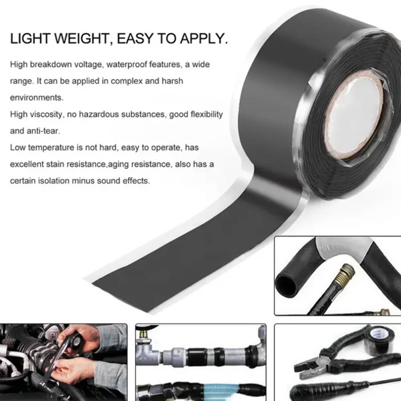 1/2/5 個超強力 PVC 防水シリコンテープ水道管クイック漏れ防止修理絶縁接着剤