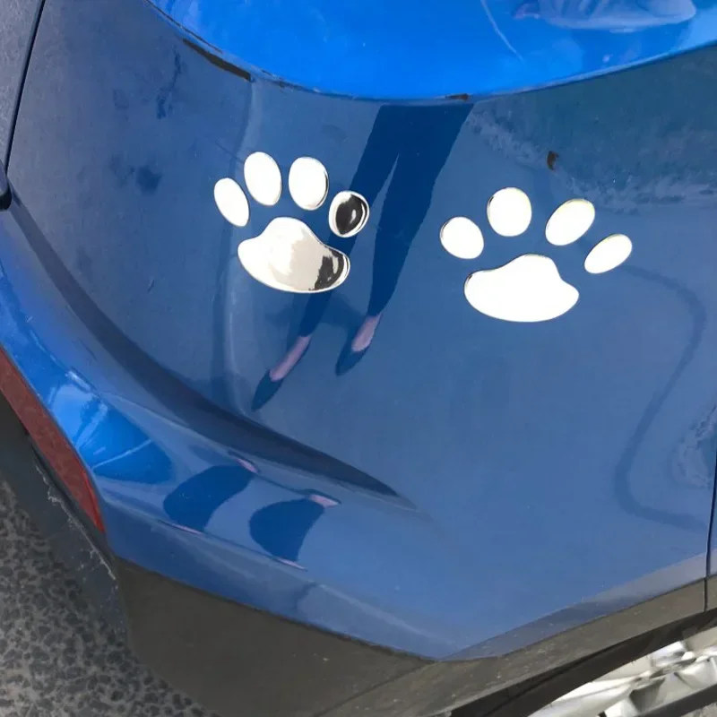 2 ชิ้นกระจกประตู Cat รอยเท้าสุนัข Puppy Claw รถสติกเกอร์รอยเท้าสติกเกอร์กระจกสติ๊กเกอร์กันชนรถหน้าต่าง Decals