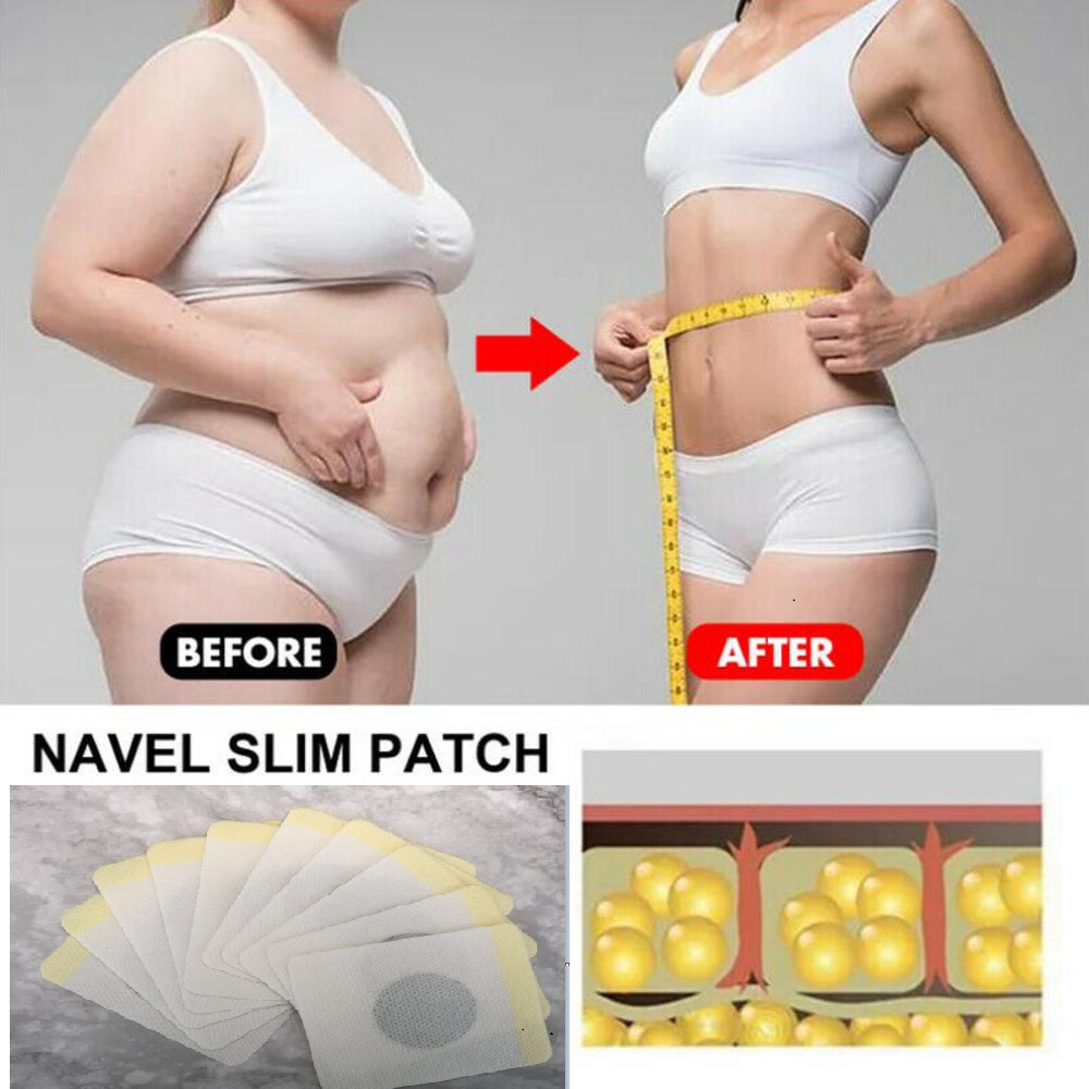 10Pcs ลดน้ำหนัก Slim Patch Navel สติกเกอร์ผลิตภัณฑ์ลดหุ่นไขมัน Burning ลดน้ำหนัก Belly เอวพลาสเตอร์ Slimming Patch Belly