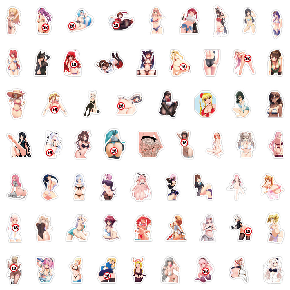 10/30/50/120 個かわいいアニメセクシーガール落書きステッカー防水デカールギター荷物ノートブック電話スケートボードカップステッカー