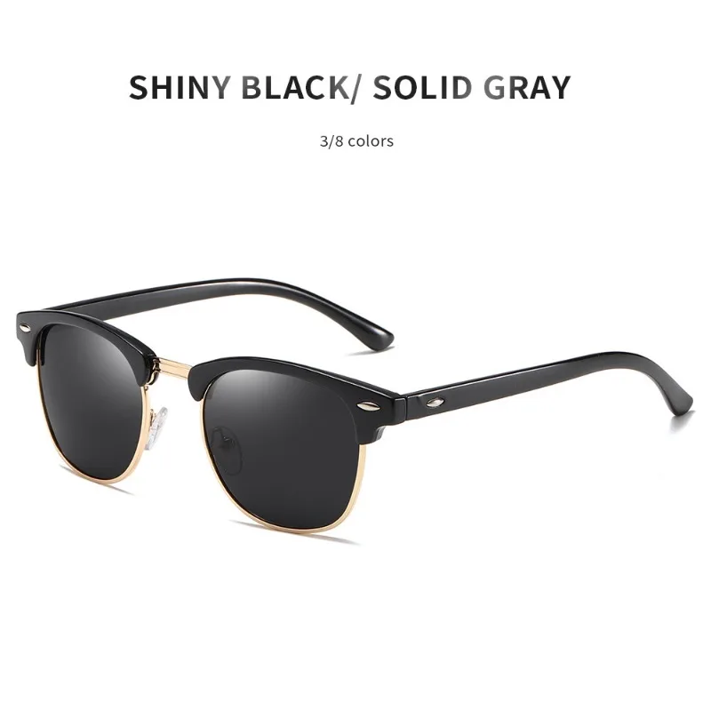 2025 Nuevo estilo: 1 pieza de gafas de sol polarizadas de plástico, unisex, de moda, versátil, estilo retro