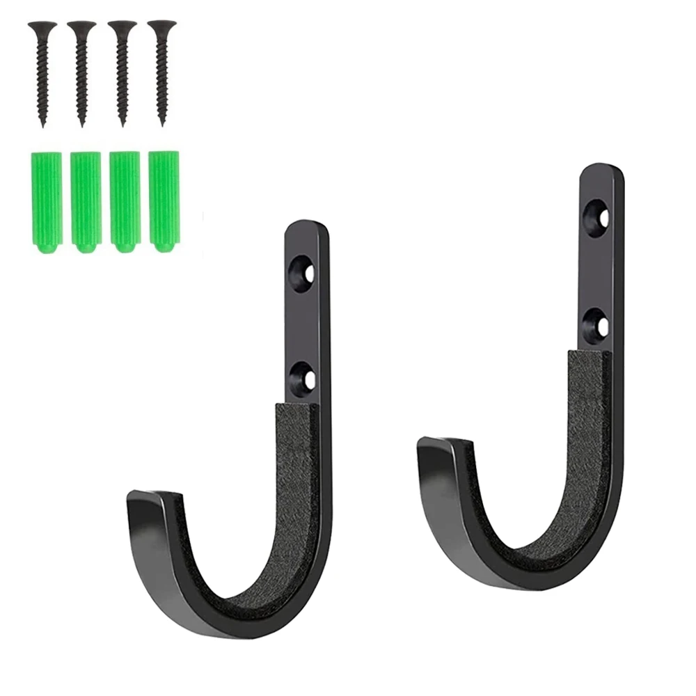 2 Pz/paia J-hook Pistola Rack di Stoccaggio Fucili Fucile Ganci Montaggio A Parete Ganci Per Qualsiasi Fucile Fucile Tiro Con Arco Con Imbottitura Morbida