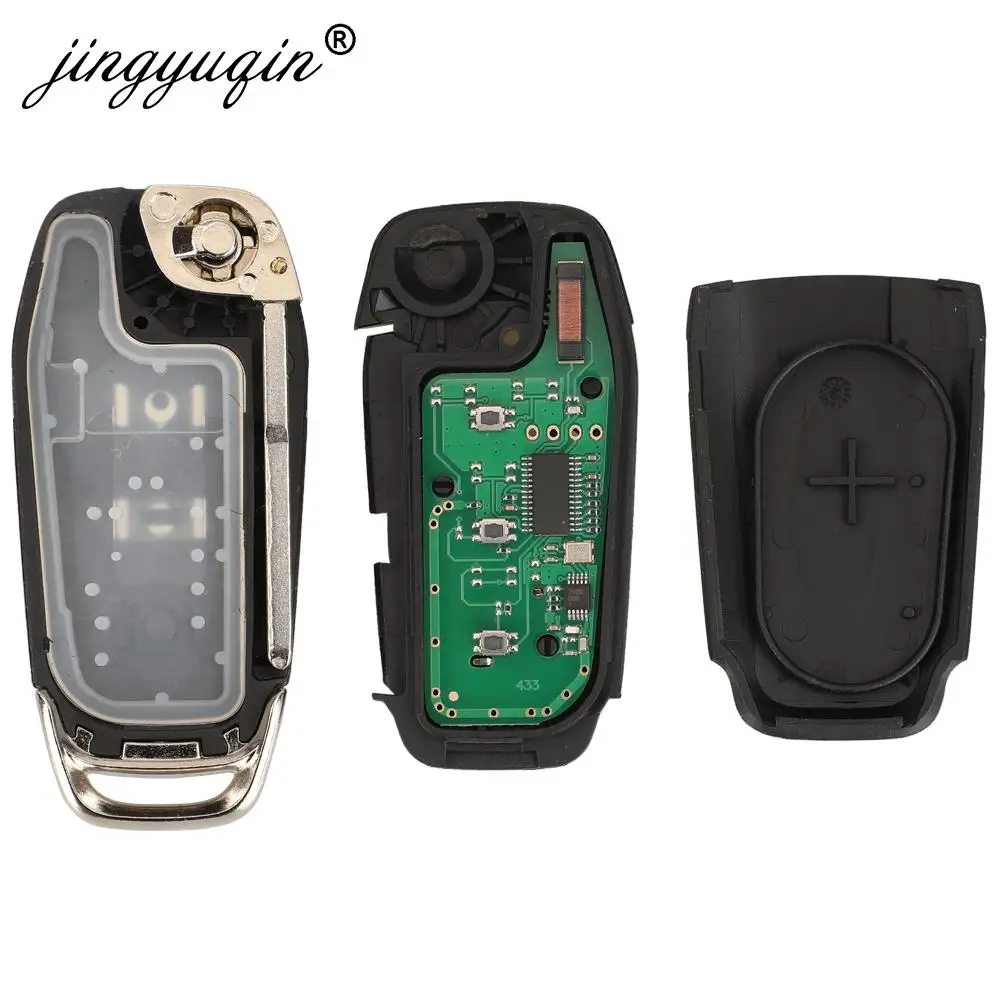 Mando a distancia inteligente jingyuqin 315MHz para Ford Fusion 2013-2016 N5F-A08TAA ID49 mando a distancia sin llave con 4 botones