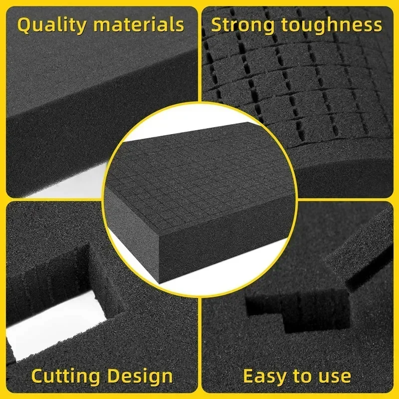 High Density Pre Cut Toolbox Foam Insert Pick And Pluck Foam For Hard Case And Flight Case Precorted Shadow Foams Grid Sponge