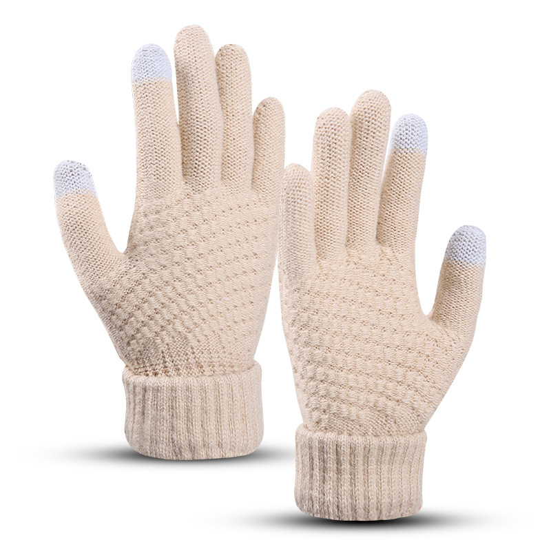 Gorro de punto a la moda, bufanda, guante, conjunto cálido de Cachemira de imitación de tendencia de invierno de 3 piezas, accesorios de ropa para hombres y mujeres, regalo