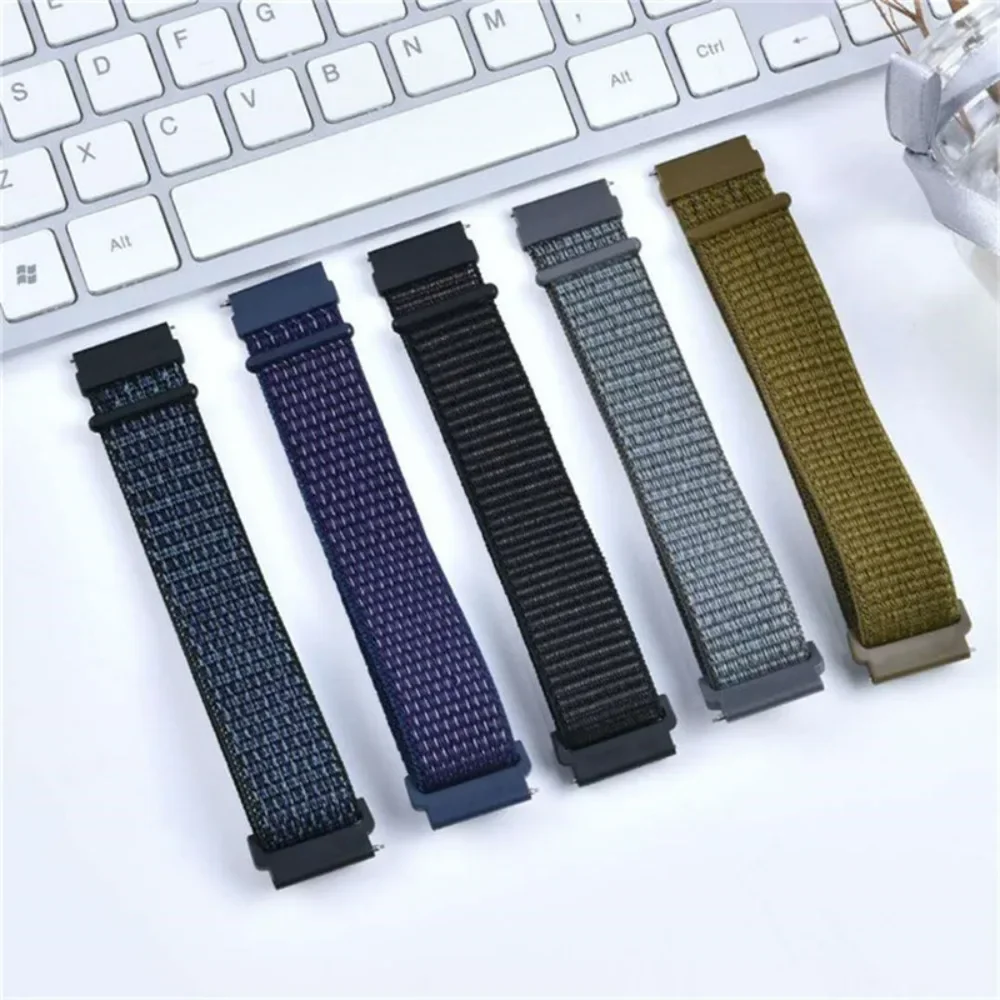 20 22 มม.นาฬิกาไนลอนสําหรับ Garmin Vivoactive 3 4 5/Venu 2 Plus/Venu 3/Forerunner 55 158 265 965 745 645 255 เพลง Loop สายคล้อง