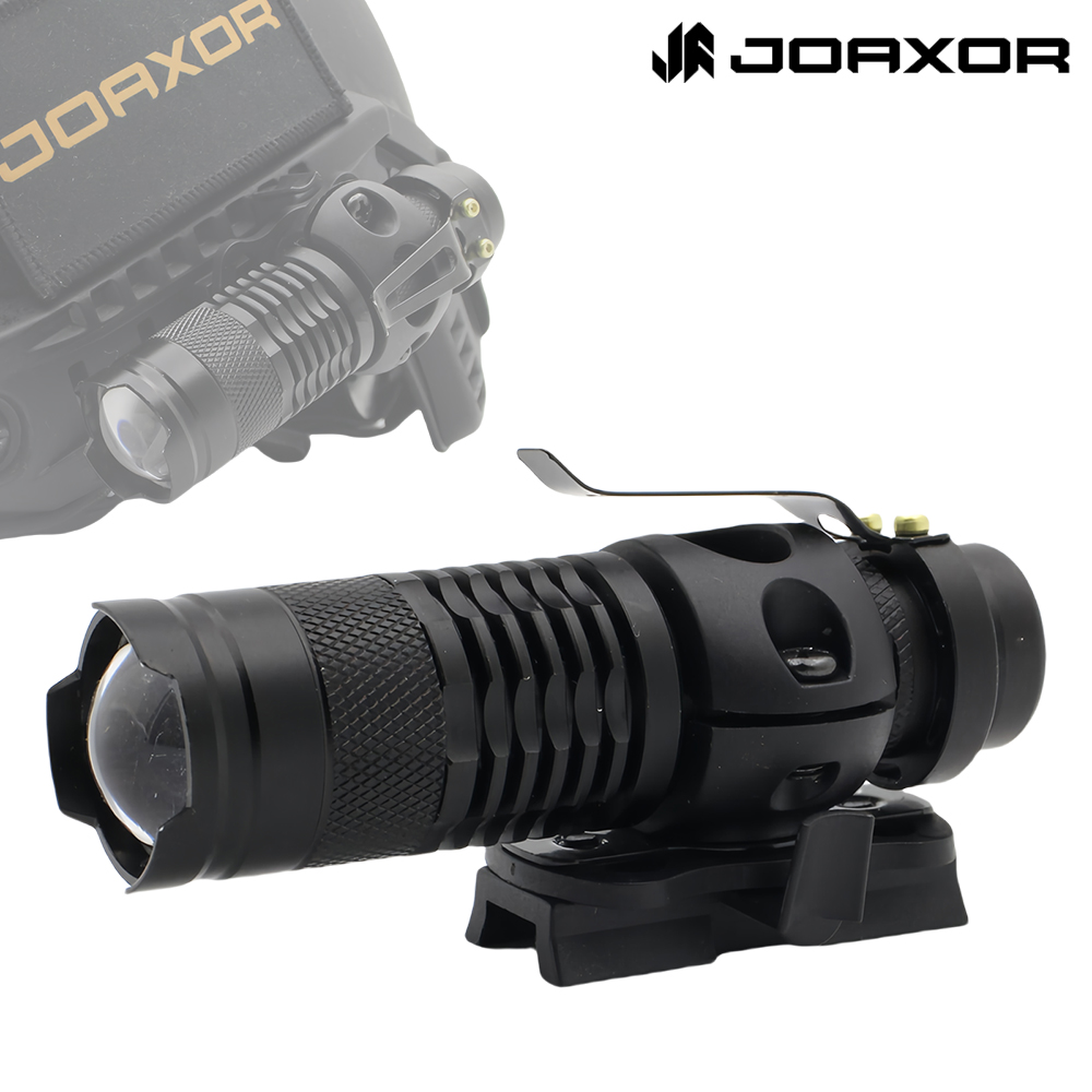 JOAXOR Тактический шлем ARC Rail Light Светодиодный мини-фонарик с 20 мм Picatinny Rail Mount Strobe/Strong/Low Lamp 500 люмен