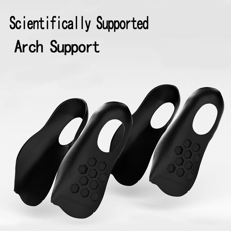 Arch Support Shoe Insoles 2-Pack‌ – Half Orthotics for Running/Work Shoes, Relieves Heel & Foot Pain, Premium Cushioning Black