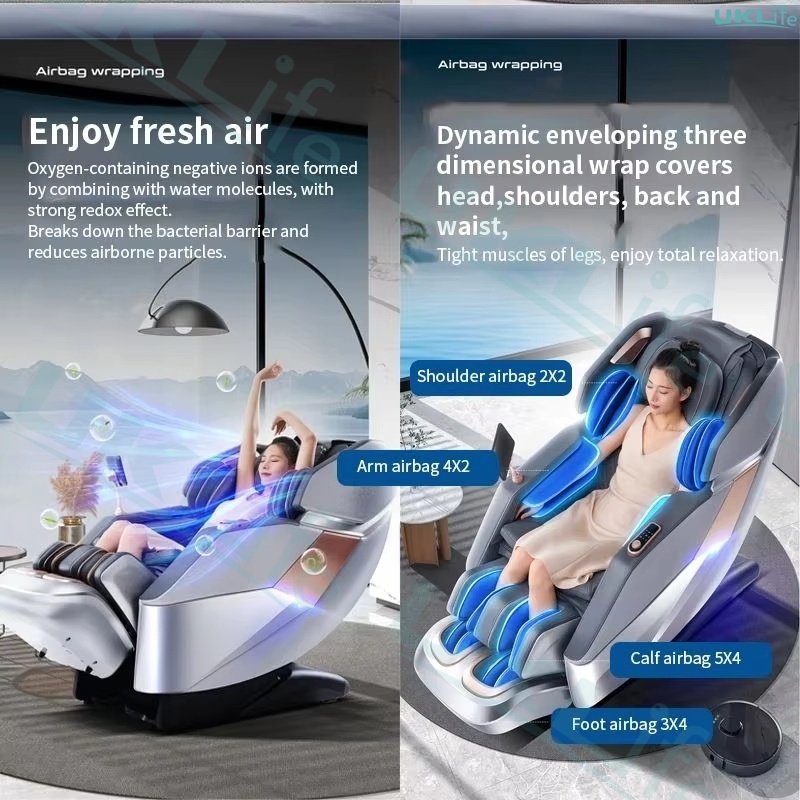 Luxury 4D Massage Chair with SL Track & Heat Therapy | Full Body Airbag | Zero Gravity Recliner | 3-Year Warranty