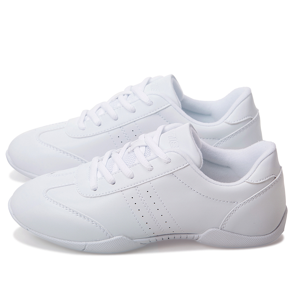 BAXINIER Młodzieżowe dziewczęce białe cheerleaderek Buty do tańca Trening sportowy Tenis Walking Lekkie tenisówki konkursowe Cheer