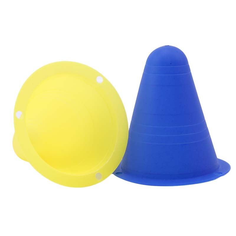10 ชิ้น/เซ็ตสเก็ต MARKER การฝึกอบรมแผนที่ Cones Roller ฟุตบอลฟุตบอลรักบี้ Soft Tower สเก็ตอุปสรรค Roller Skate Pile อุปกรณ์