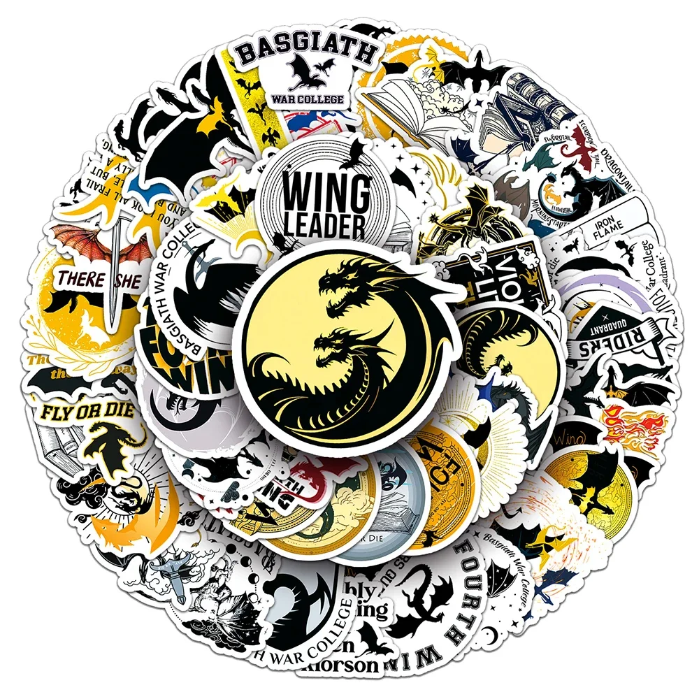 10/30/50 pçs quarta asa fantasia romance dos desenhos animados adesivos legal dragão adesivo à prova dwaterproof água para brinquedo do miúdo diy notebook guitarra caso de telefone