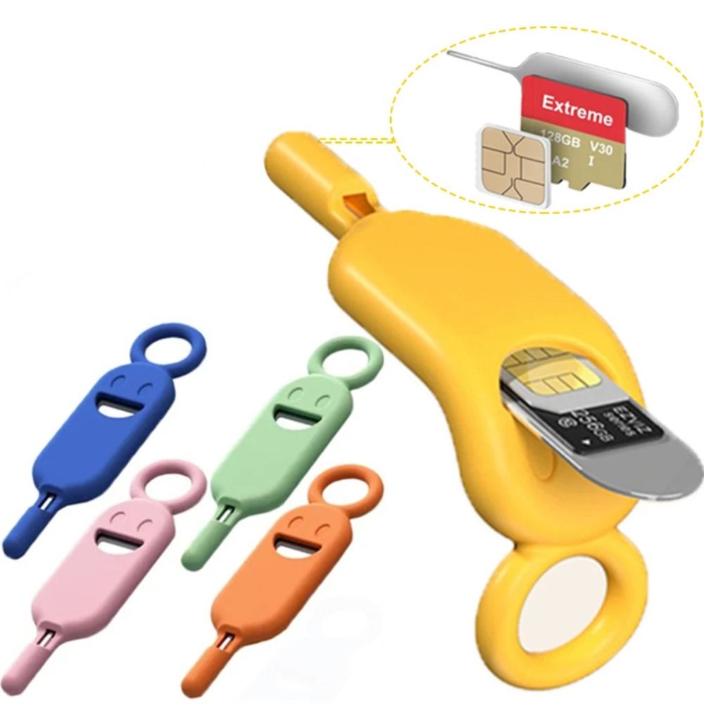 2 in 1 SIM-Karte entfernen Nadel stift mit Schutz halter Anti-Lost Telefon SIM-Karten Aufbewahrung koffer Fach Auswerfer Nadel öffner