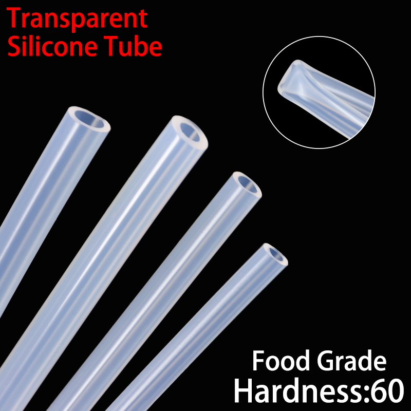 Tubo de silicona Flexible transparente de 1M/5M ID 0,5 1 2 2,5 3 4 5 6 7 8mm tubo de calidad alimentaria resistencia a la temperatura no tóxico