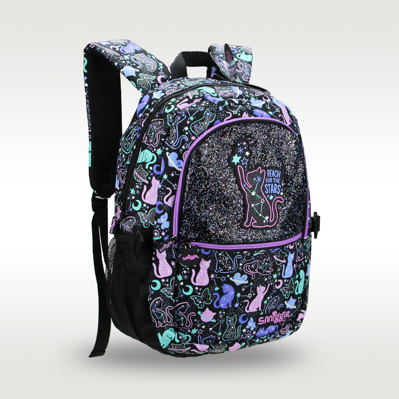 Australia original Smiggle children's hot-selling schoolbag female cute high-quality backpack star cat 16 inches