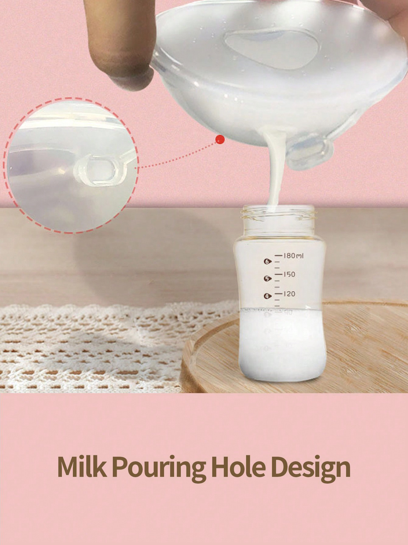 2 Stück Silikon-Muttermilchsammler mit Ständer und Skala – tragbare weiche Brustschale, 2 Unzen/60 ml wiederverwendbare Stillbecher, Muttermilch-Sparer