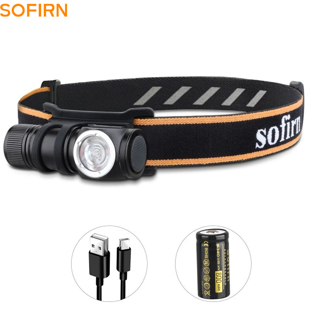 Sofirn HS10 USB C recargable Mini 16340 faro 1100lm LH351D 90CRI ángulo linterna TIR óptica con imán cola 2 grupos