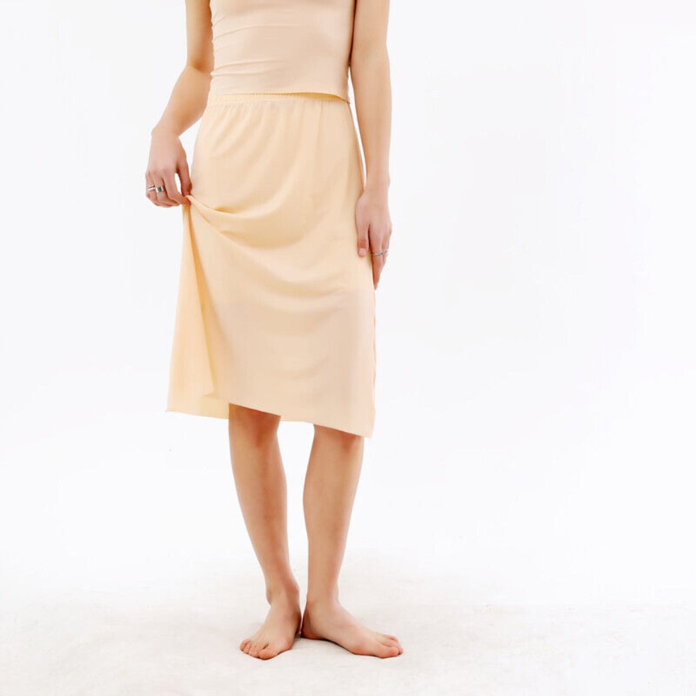 Damen Half Slips Unterrock Petticoat Dessous Satinrock unter Kleiderslips