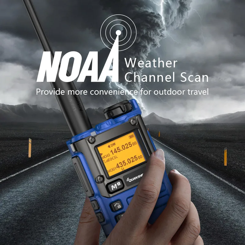 Quansheng UV-K6 walkie talkie 5w banda de ar rádio tyep c carga uhf vhf dtmf fm scrambler noaa frequência sem fio em dois sentidos rádio cb