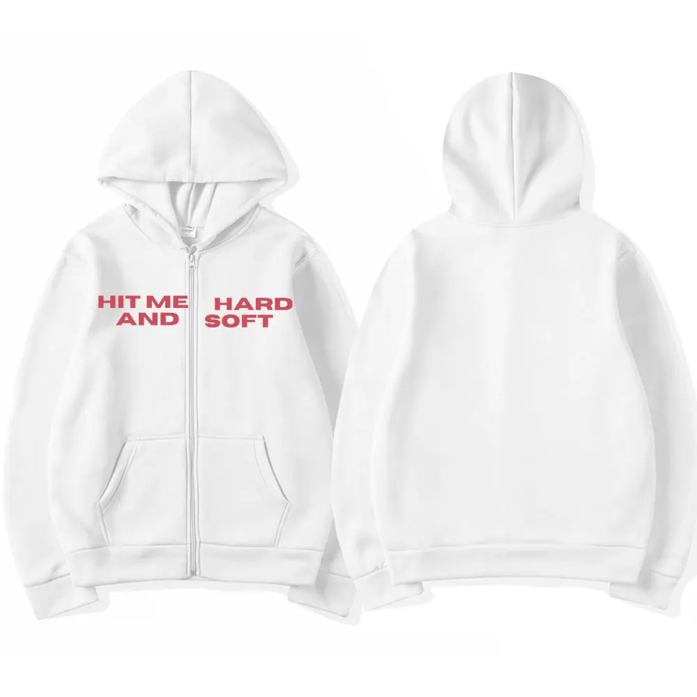 Hit me duro e macio 2025 tour zíper hoodies fãs presente das mulheres dos homens roupas pullovers moda hip hop zip up camisolas jaquetas