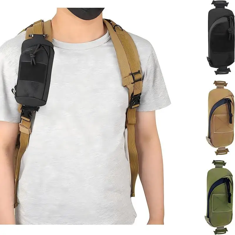 ‌ Mochila táctica Molle, bolsa con correa para el hombro, herramienta EDC multifuncional, organizador compacto