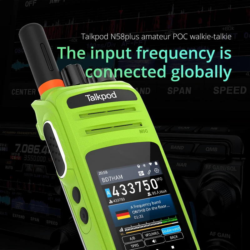 Talkpod N58PLUS Radio LTE POC 4G Wifi Bluetooth grabación 3200mAh GPS PTT pantalla táctil Zello Android InterPhone N58 versión mejorada