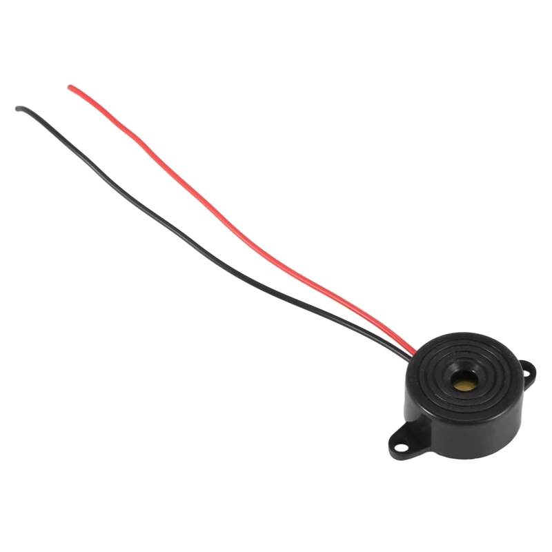 5 pezzi DC 3-24V 85dB suono cicalino elettronico allarme nero 23 x 12 mm