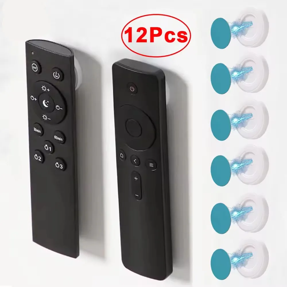 Ganchos magnéticos montados en la pared, soporte magnético para mando a distancia, llave, enrutador antipérdida, gancho organizador, Mini almacenamiento para el hogar, 12 Uds.