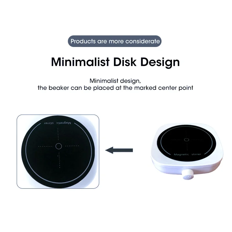 Agitatore magnetico, mini agitatore da laboratorio per miscelazione di liquidi da cucina, piastra di agitazione portatile con asta di agitazione 4000 giri/min, capacità 1 litro