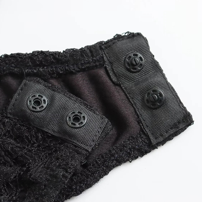 スリムフィットレースジャンプスーツトップス&パンツセットセクシーな長袖フラワー中空デザインOネックセクシーなジャンプスーツハイウエストパンツブラック