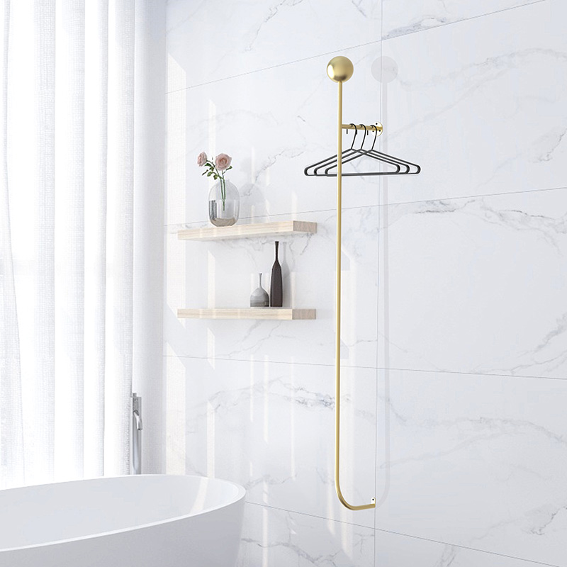 Nordic Men Metal Black Coat Racks Wall Iron Mounted Entryway Modern Bedroom Clothes Rack Simple Garment Perchero Decorative