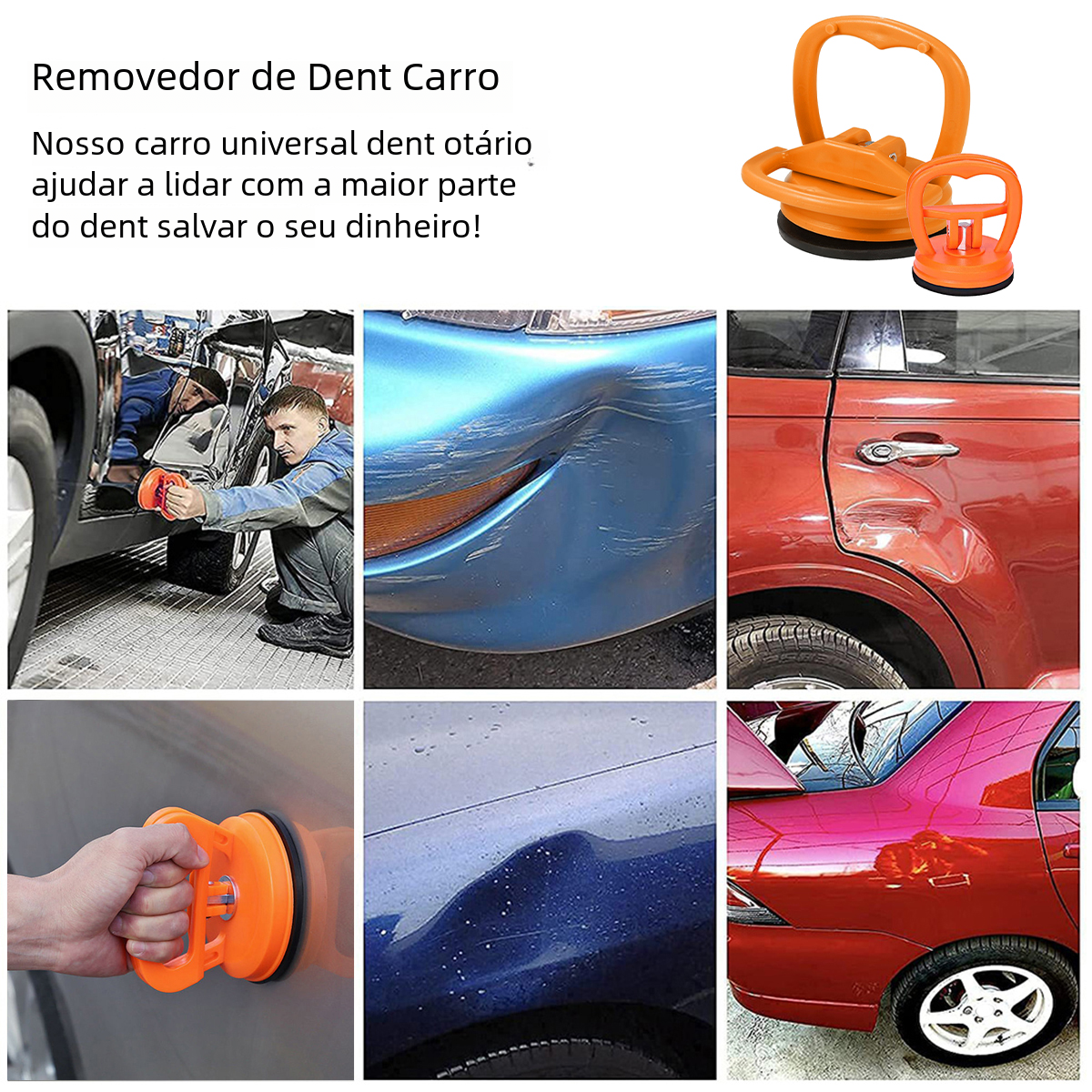 Extrator de amassados de carro, ferramenta removedora de amassados, kit para reparo de sucção de carro, levantador de alça para carros, corpo, tela de vidro, levantamento de telhas