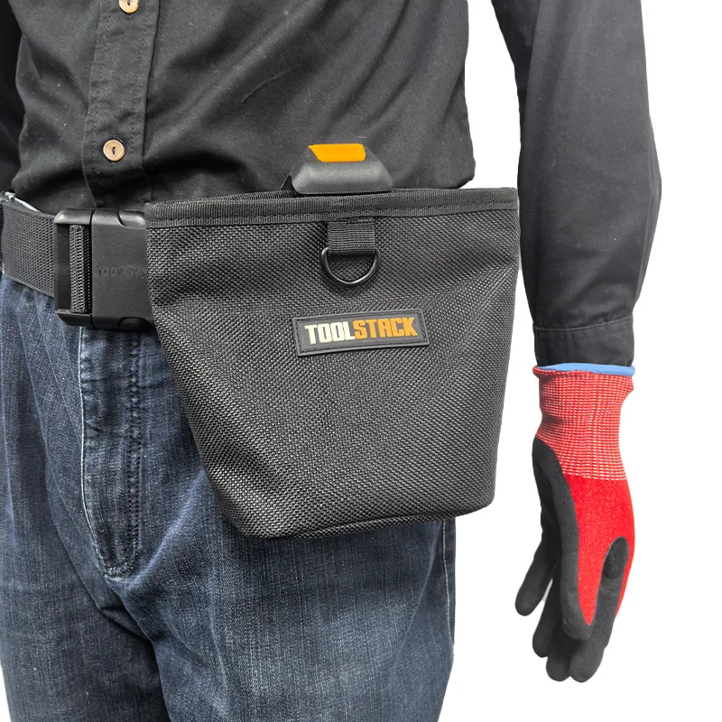 TOOLSTACK Multifunctional Nails Pouch High-Capacity Quick-hanging Waist Bag Nails & Screws Durable Waterproof Tool Storage Bag