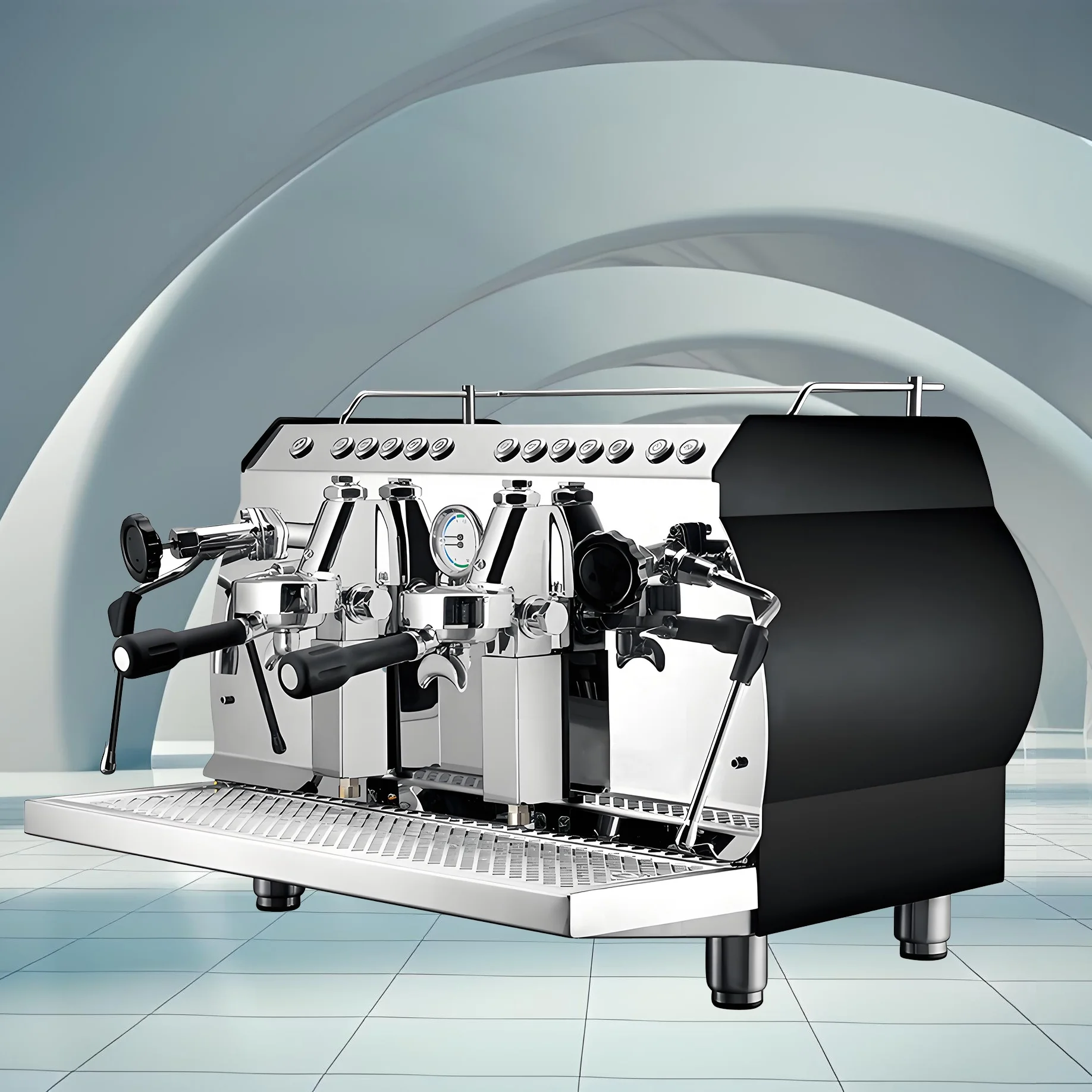 ST nueva llegada personalizada conveniente dos grupos Pid Control comercial Kahve Makinesi máquina de café expreso