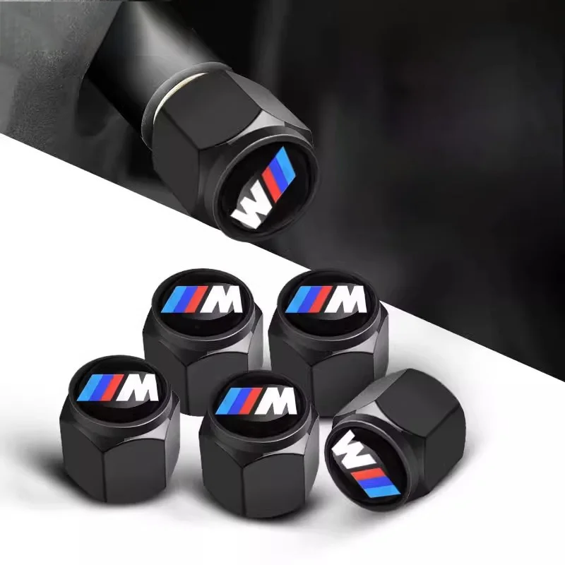 5 uds tapa de válvula de neumático de rueda de coche cubierta de vástago de neumático para BMW 1 3 5 7 Series M rendimiento X1 X3 X4 X5 F10 F15 F16 F20 F30 M3 M4 E34 E46