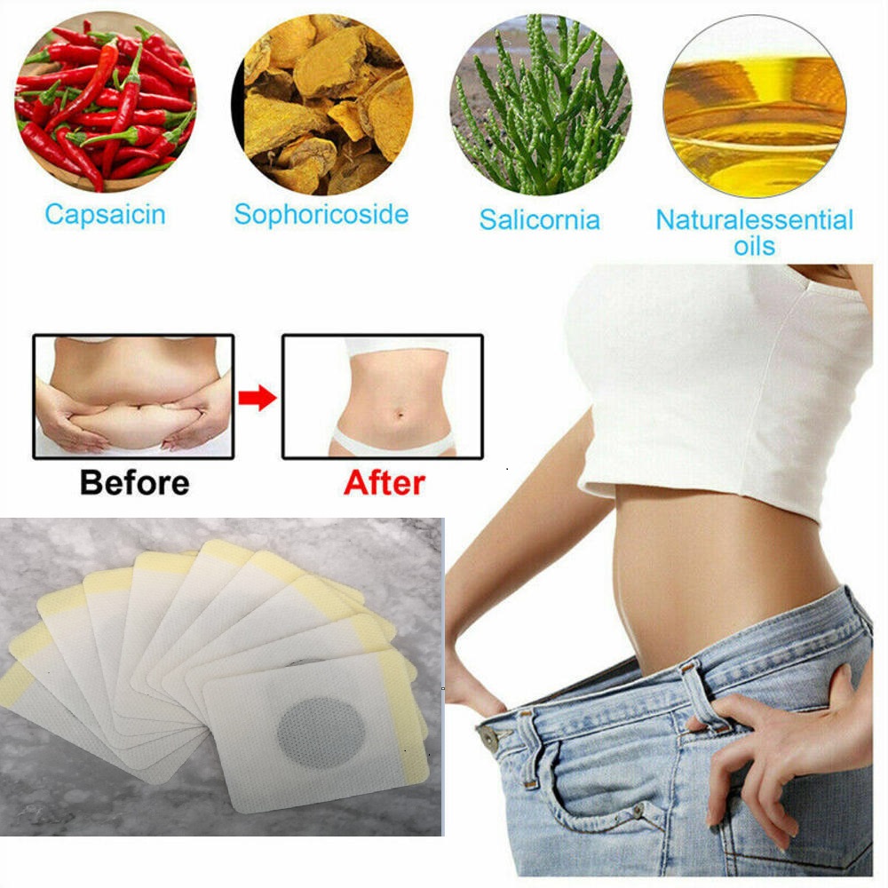 10Pcs ลดน้ำหนัก Slim Patch Navel สติกเกอร์ผลิตภัณฑ์ลดหุ่นไขมัน Burning ลดน้ำหนัก Belly เอวพลาสเตอร์ Slimming Patch Belly