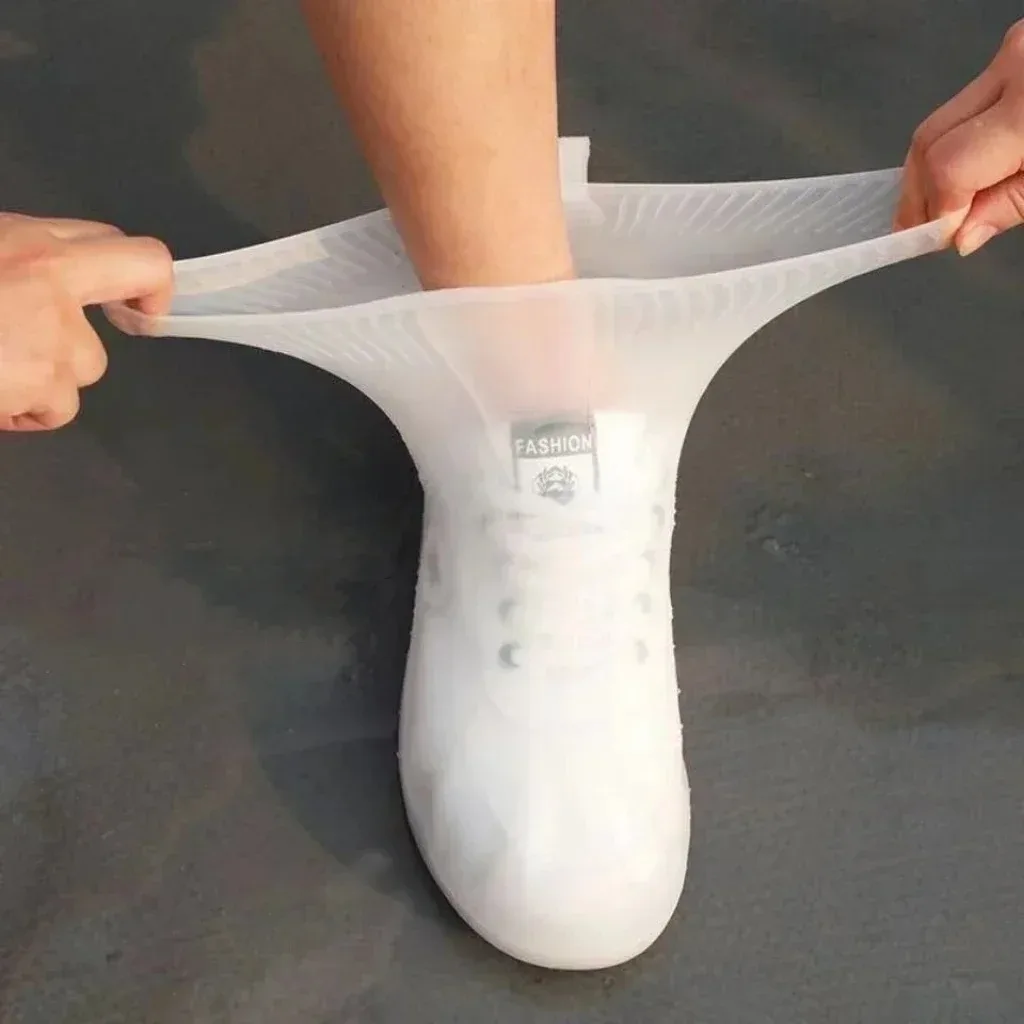 Rain Boots Rain Shoe Protector Outdoor Thickened and Wear-resistant Waterproof Covers for Shoes Anti-slip Cover Dust Household