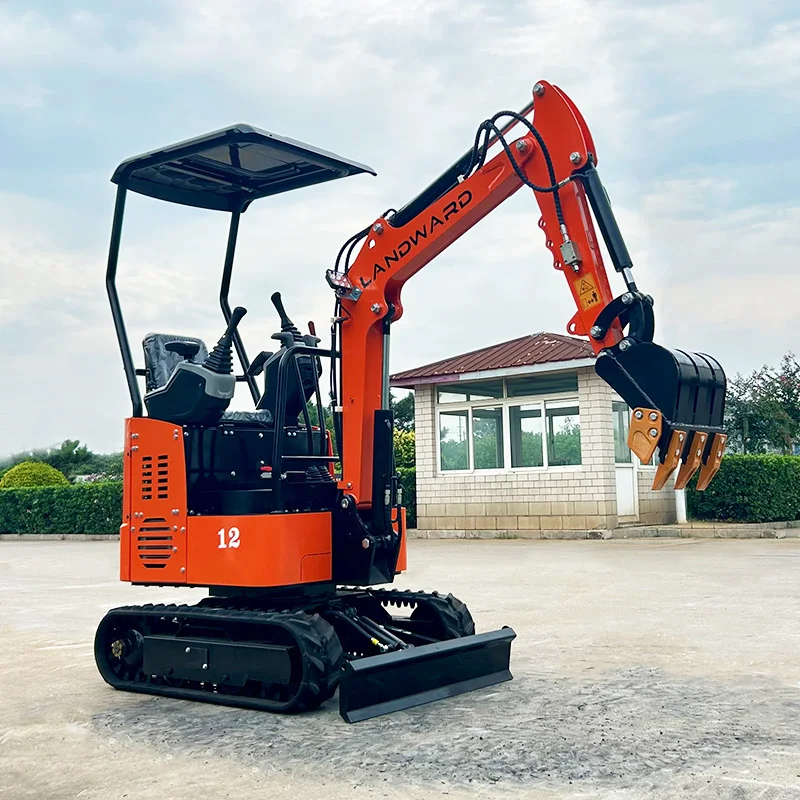 Miniexcavadora sobre orugas EPA de 1,2 toneladas, motor Euro 5 personalizado de China PANDWARD, miniexcavadora doméstica de 1 tonelada XT12, precio al por mayor
