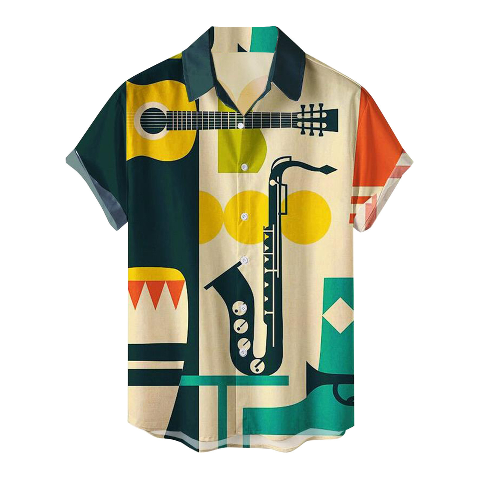 Summer Fashion Vacation 2024 Color Printed New Casual Lapel Short Sleeve Thin Hawaiian Flower Shirt Men's Affordable Cardigan