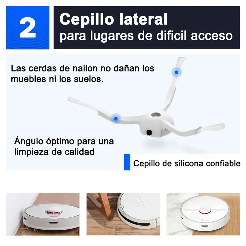 Filtro Hepa para Xiaomi Mijia1S,Roborock S5 Max,S6,S6 Pure,S6 MaxV,Mi Robot aspirador, mopa, rodillo, cepillo lateral, accesorios, Kit de piezas de repuesto