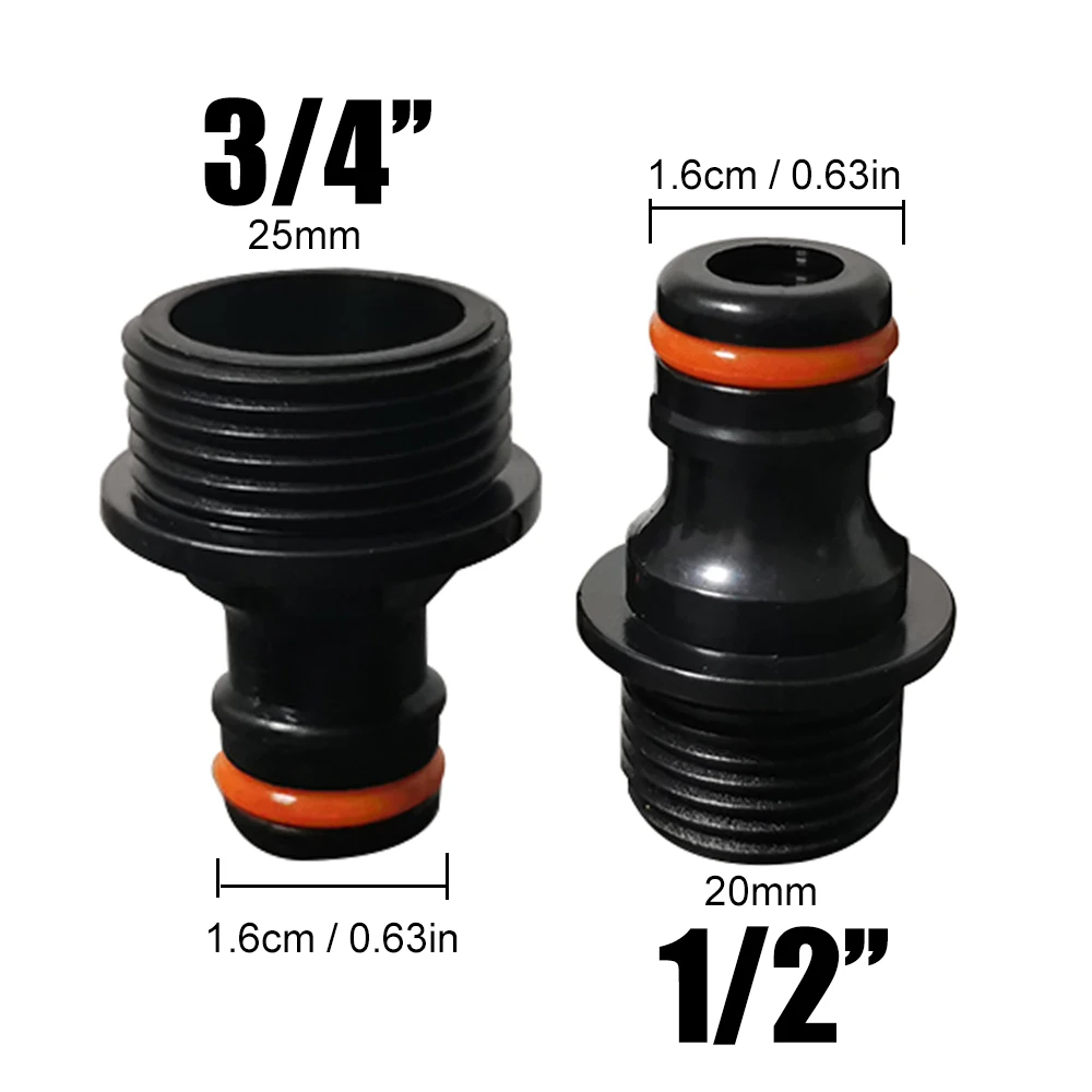 1/2" 3/4" Brass Tap Nipple Connector Garden Hose Quick Connect Water Gun Hose Fittings Garden Watering Tools