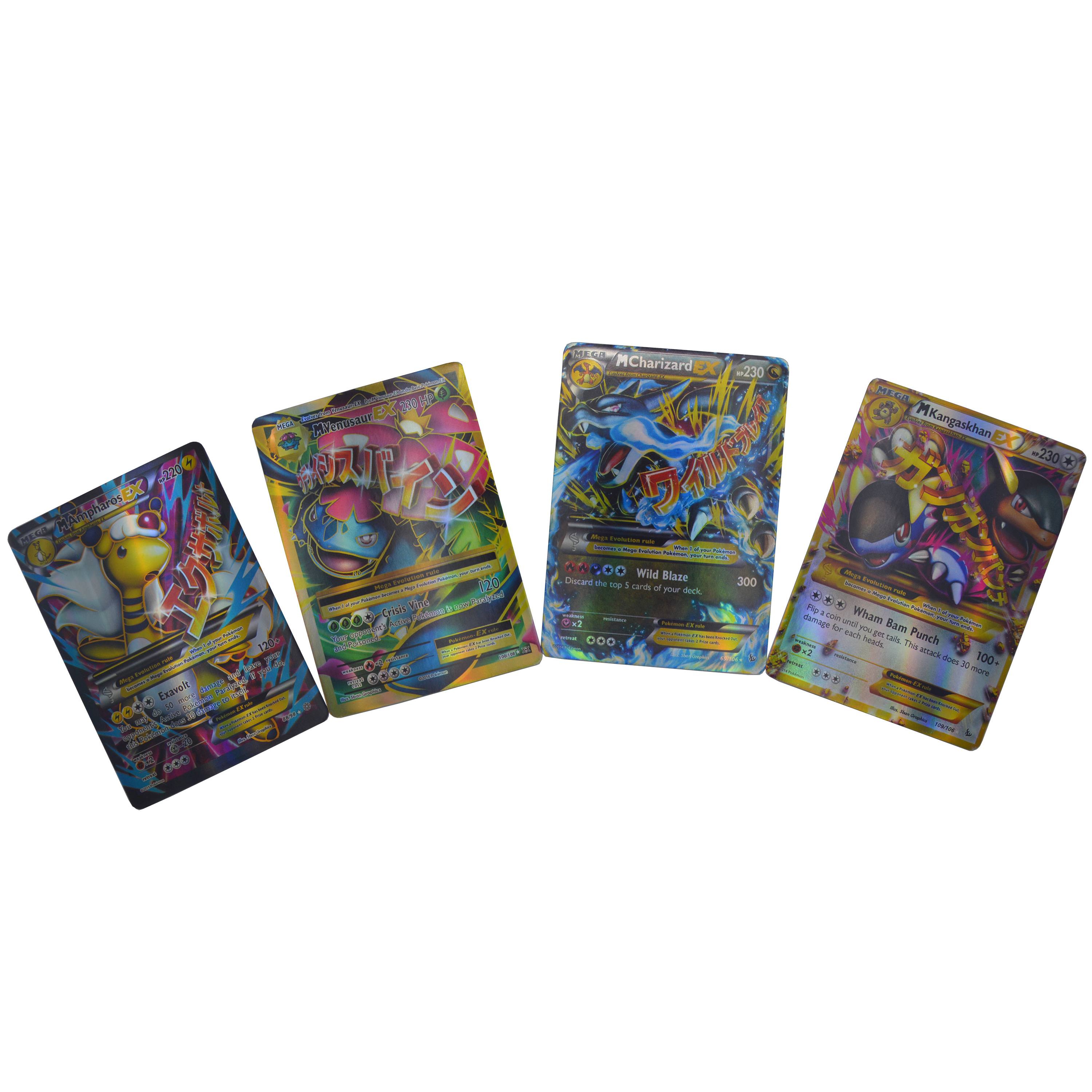 60 Stück Mega EX Pokemon Karten Box Display Englische Version Pokémon Shining Karten Spielen Spiel Sammlung Booster Kinder Spielzeug Geschenk
