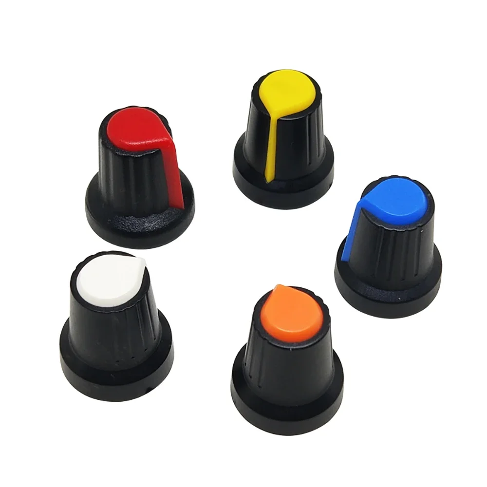 5/30PCS  AG2 Potentiometer knob Encoder Switch Cap 15X17mm 6mm Red/Blue/Green/White/Yellow/Orange for WH148