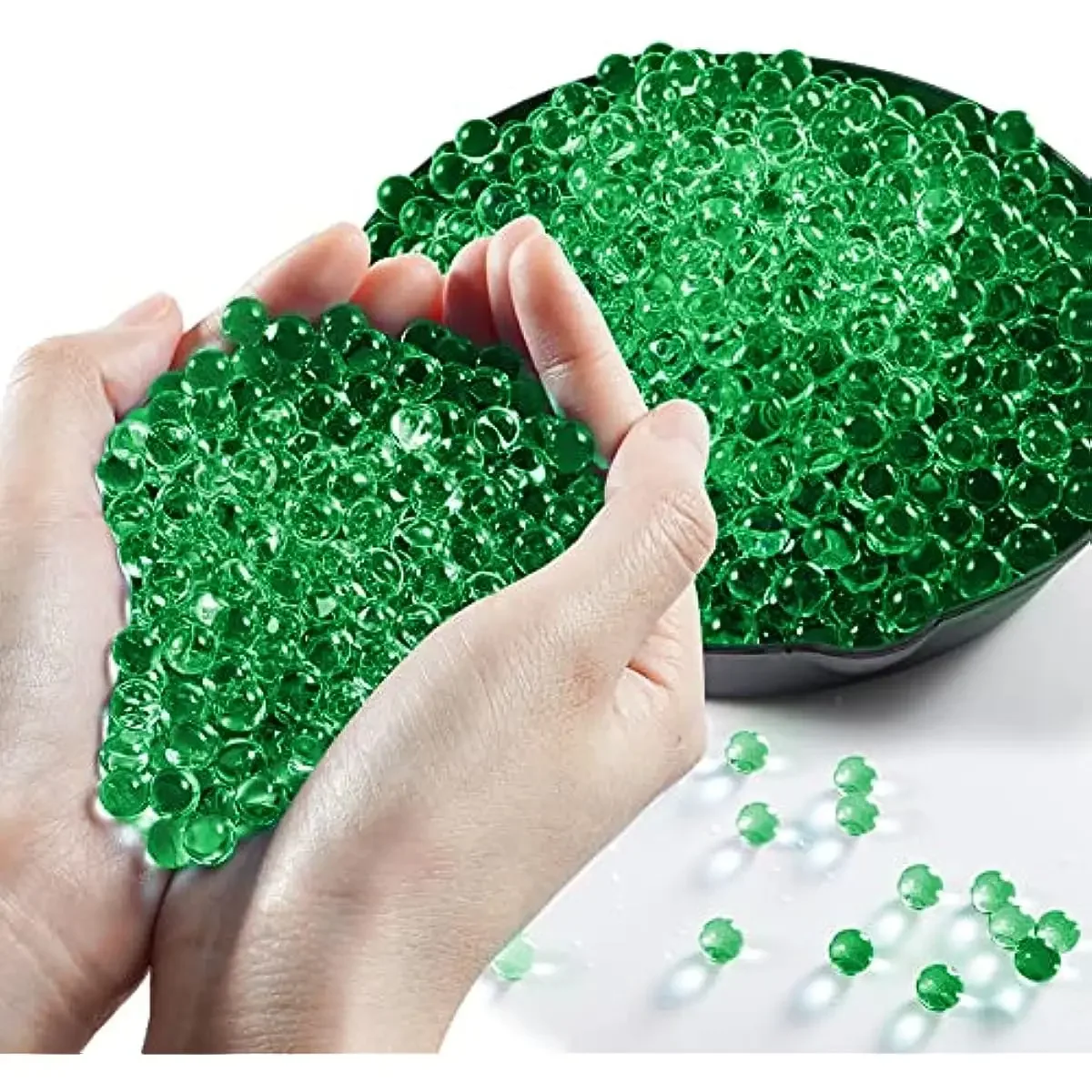 7–8 mm hydrogelfarbene, perlförmige Kristall-Bodenwasserperlen, Bio-Gel-Kugel für Blumen/Jäten, Schlamm, wachsende magische Gelee-Kugeln