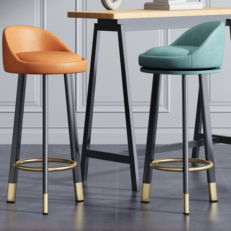 Bar Chair Light Luxury Rotating Bar Chair Checkout Page Backrest Lifting Chair Home Modern Simple High Stool Bar Stool