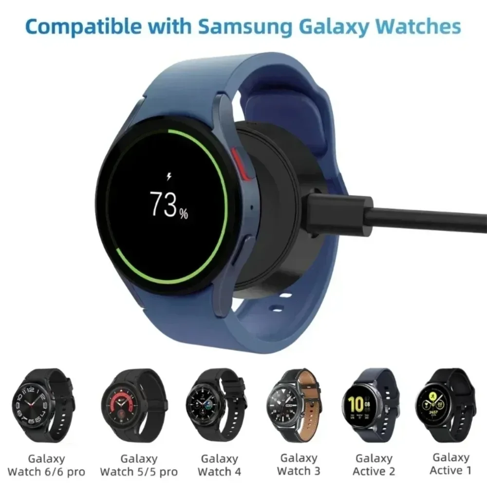Mini Horloge Type C Kabel Draadloze Oplader Sleutelhanger Pad voor Samsung Galaxy Horloge 7 6 5 Classic Pro 4 3 Actieve 2 Snel Opladen Dock