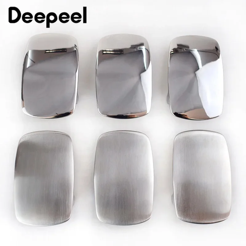 Hebilla de cinturón Deepeel de 39mm de acero inoxidable, Metal cepillado suave para cinturilla de hombre, accesorios para pantalones vaqueros DIY, artesanía de cuero, 1 ud.