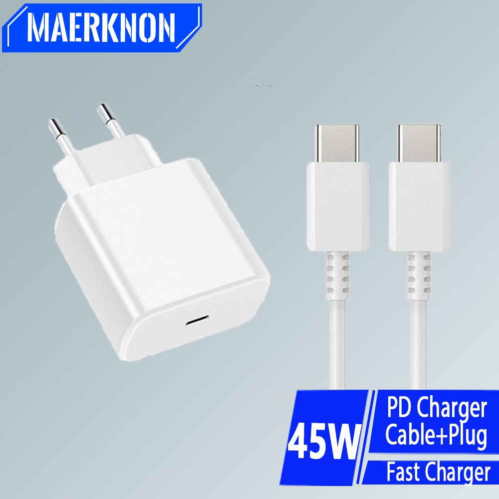 Carregador usb de 45w, adaptador de telefone de carga rápida tipo c, carregador de parede de carregamento super rápido para iphone, samsung, xiaomi, huawei, plugue ue/eua