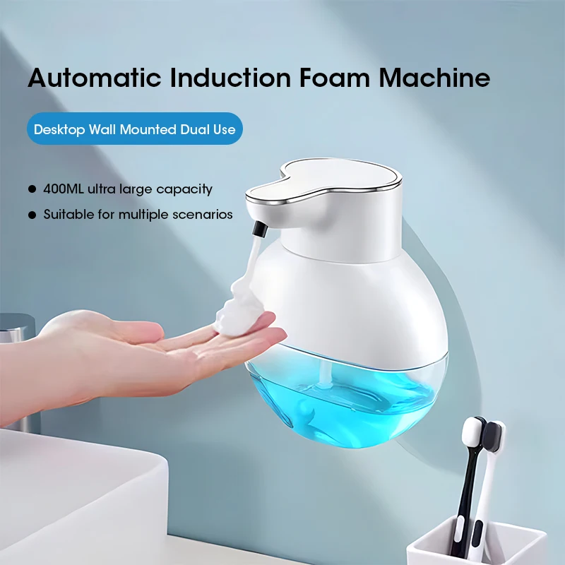 NOCCLILI Slimme Zeepdispenser 420 ml Touchless Bewegingssensor Wassen Handapparaat Wandmontage Vloeibare Zeepdispenser